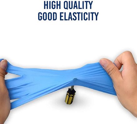 Blue Examination Medical Nitrile Gloves Food Grade Puncture Resistant